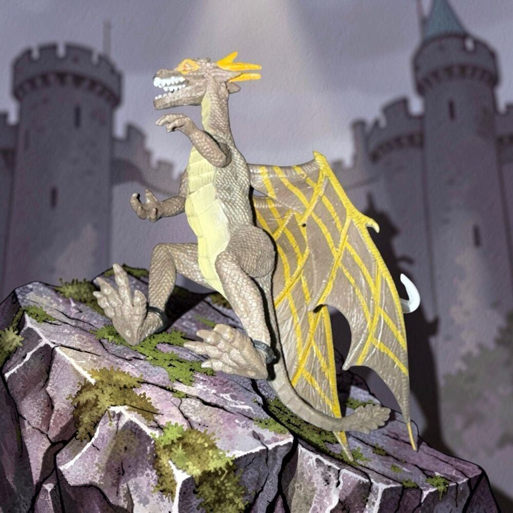 Kid Galaxy Fantasy Mid-evil Winged Horned Dragon Figure Toy A57
